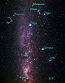 Vela and Surrounding Constellations (ground-based image)