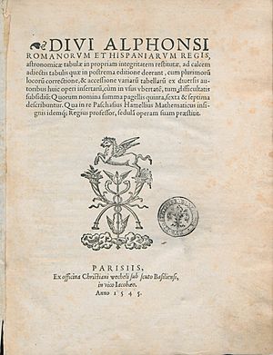 Archivo:Alfonso – Tabulae astronomicae, 1545 – BEIC 11316292