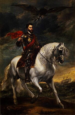 Archivo:Anthony van Dyck- Portrait of Charles V on Horseback