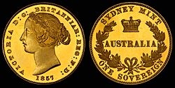 Archivo:Australia 1857 Sovereign (proof)