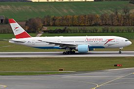 Austrian Airlines, OE-LPD, Boeing 777-2Z9 ER (23062951605).jpg