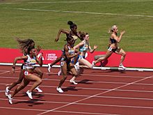 Aviva 2010 UK Athletics Championships - semi 1 - 100m women.jpg