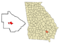 Bacon County Georgia Incorporated and Unincorporated areas Alma Highlighted