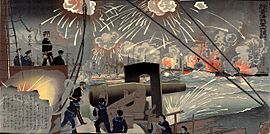 Archivo:Battle of the Yellow Sea by Korechika
