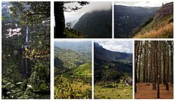 Archivo:Cascada La Chorrera vista general y vista rural de Choachí