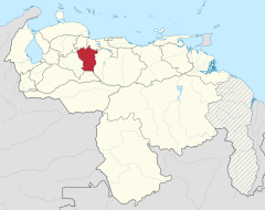 Cojedes in Venezuela (+claimed).svg