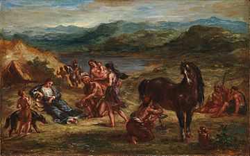 Archivo:Eugène Delacroix - Ovide chez les Scythes (1862)