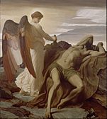 Frederic, Lord Leighton - Elijah in the Wilderness - Google Art Project