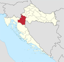 Karlovačka županija in Croatia.svg
