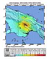 M 7.5 - 89km SSW of Porgera, Papua New Guinea - intensity