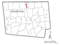 Map of Athens, Bradford County, Pennsylvania Highlighted