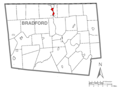 Map of Athens, Bradford County, Pennsylvania Highlighted.png