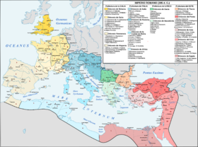 Mapa Imperio Romano 395 (administrativo).svg