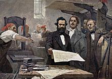 Archivo:Marx and Engels at the Rheinische Zeitung
