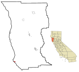 Mendocino County California Incorporated and Unincorporated areas Point Arena Highlighted.svg
