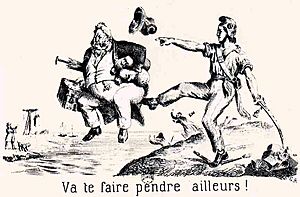 Archivo:Monogrammist G.R., Paris 1848, Pack dich, Illustration zu dem gleichnamigen Revolutionslied