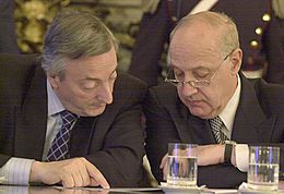 Archivo:Néstor Kirchner y Roberto Lavagna-Buenos Aires-23 de agosto de 2004