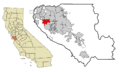 Santa Clara County California Incorporated and Unincorporated areas Cupertino Highlighted