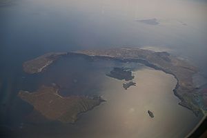 Archivo:Santorini view from plane