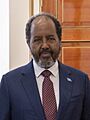Somali President Hassan Sheikh Mohamud at Djiboutian presidential palace in Djibouti, Djibouti, September 24, 2023 - (cropped)