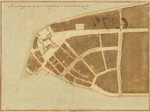 Archivo:Stad Amsterdam in Nieuw Nederland (City Amsterdam in New Netherland) Castello Plan 1660