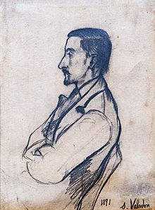 (Albi) Portrait de Miquel Utrillo de profil 1891 - Suzanne Valadon - Fusain, crayon et sanguine sur papier.jpg