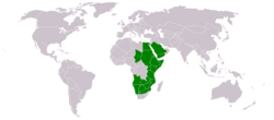 Distribución de Senegalia mellifera