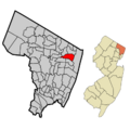 Bergen County New Jersey Incorporated and Unincorporated areas Closter Highlighted