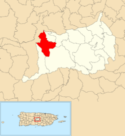 Cacaos, Orocovis, Puerto Rico locator map.png