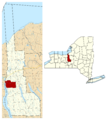 Cayuga County NY Aurelius town highlighted