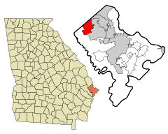 Chatham County Georgia Incorporated and Unincorporated areas Bloomingdale Highlighted.svg