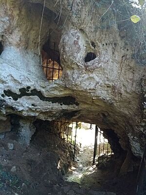Archivo:Cueva del Buxu - acceso