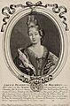 Engraving of Louise Bénédicte de Bourbon (Duchess of Maine), by Nicholas de Larmessin of Paris circa 1690