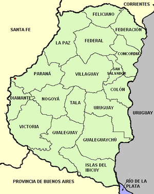 Archivo:Entre ríos province (Argentina), departments and capital with names
