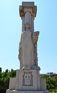 Archivo:Estàtua del pont d'Aragó de València, al·legoria de València
