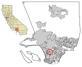 LA County Incorporated Areas West Athens highlighted.svg