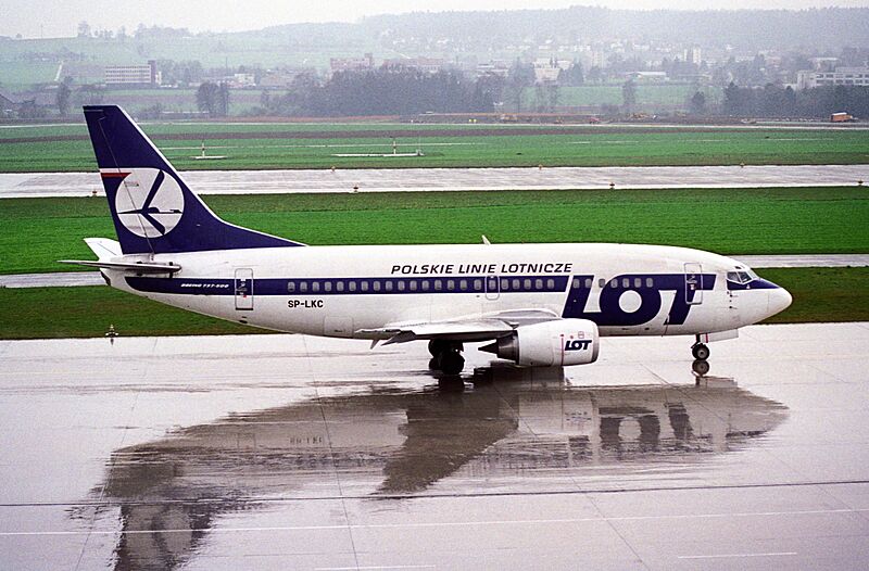 LOT Polish Airlines Boeing 737-500; SP-LKC@ZRH;11.04.1996 (4992493395)