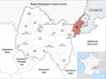 Locator map of Kanton Thoiry