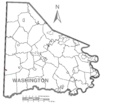 Map of West Alexander, Washington County, Pennsylvania Highlighted