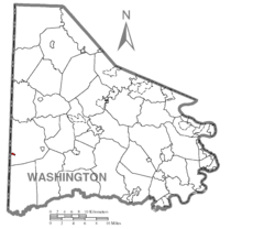 Map of West Alexander, Washington County, Pennsylvania Highlighted.png
