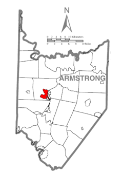 Map of West Hills, Armstrong County, Pennsylvania Highlighted.png