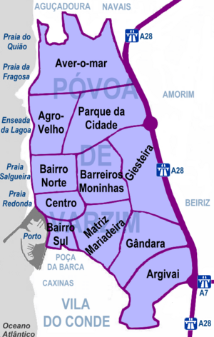Archivo:Mapa da Póvoa de Varzim
