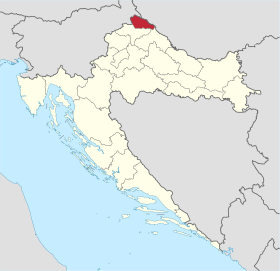 Medimurska zupanija in Croatia.svg