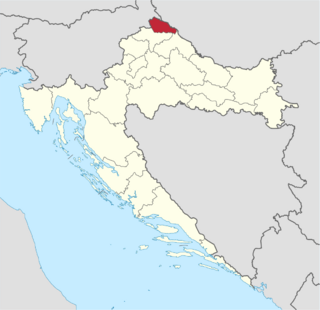 Medimurska zupanija in Croatia.svg