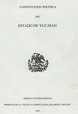Archivo:Portada Constitucion de Yucatan de 1905