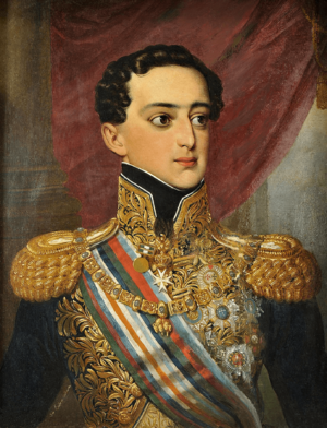 Archivo:Retrato de D. Miguel I - Johann Nepomuk Ender (digitally restored)