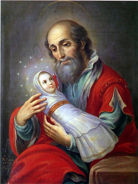 San Joaquín con la niña