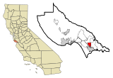 Santa Cruz County California Incorporated and Unincorporated areas Amesti Highlighted.svg