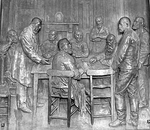 Archivo:Wespaneel detail, Paul Kruger-standbeeld, a