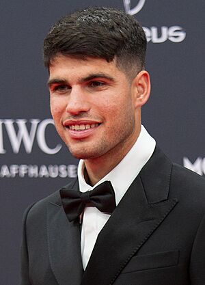 25th Laureus World Sports Awards - Red Carpet - Carlos Alcaraz - 240422 192324 (cropped).jpg